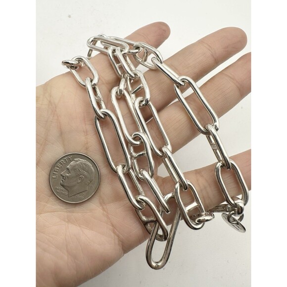 dyadema italy bronze paper clip chain necklace 17.5” - Picture 2 of 6